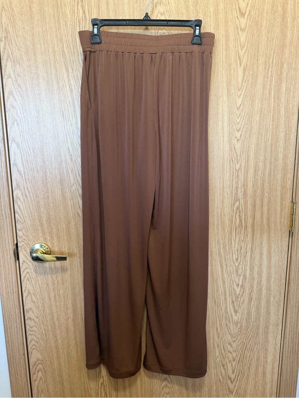 Three Dots Brown Side Pocket Loose Pants